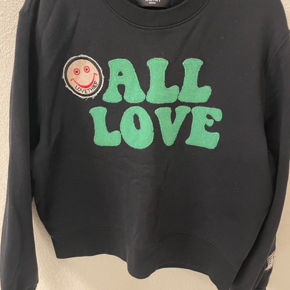 AMIRI Black All Love Edition Sweatshirt Crew Neck Size M Unisex - Picture 9 of 15